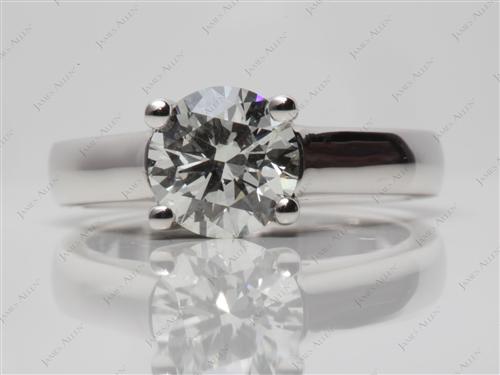 Platinum 1.34 Round cut Diamond Ring