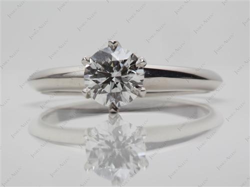 Platinum 0.80 Round cut Diamond Solitaire Ring Settings