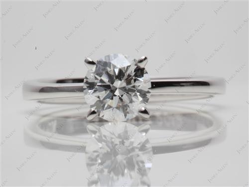 White Gold 1.02 Round cut Solitaire Engagement Ring