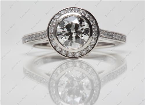 Platinum 1.20 Round cut Diamond Rings