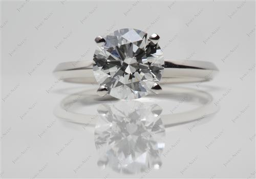 Platinum 1.03 Round cut Solitaire Ring Setting