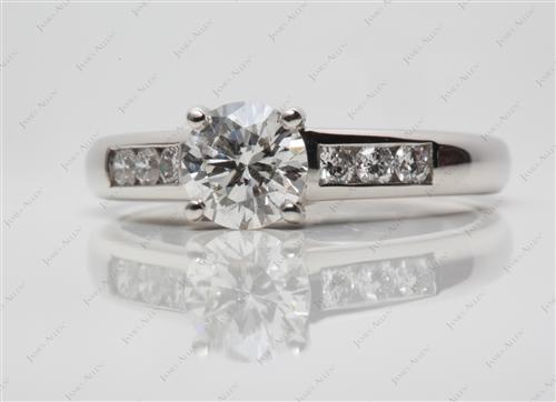 Platinum 1.01 Round cut Channel Setting Ring