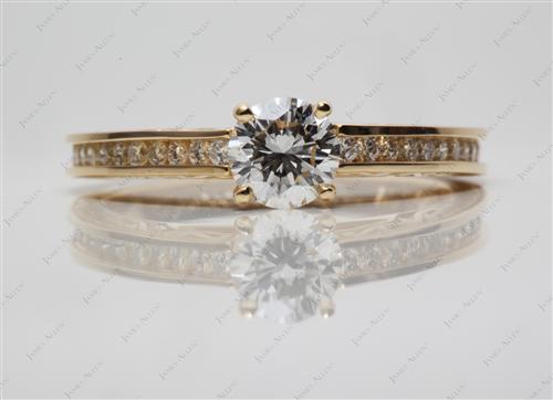 Gold 0.70 Round cut Channel Set Engagement Rings