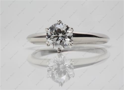 Platinum 0.83 Round cut Solitaire Ring Setting