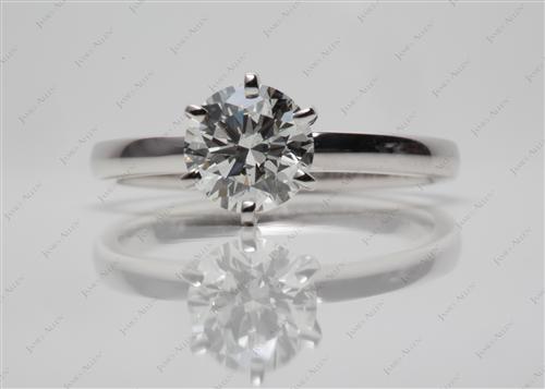White Gold 1.10 Round cut Diamond Solitaire Ring Settings