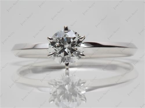 White Gold 0.64 Round cut Solitaire Ring Settings