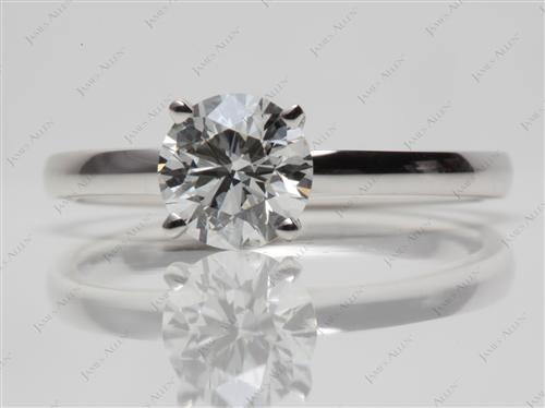 White Gold 1.00 Round cut Diamond Ring