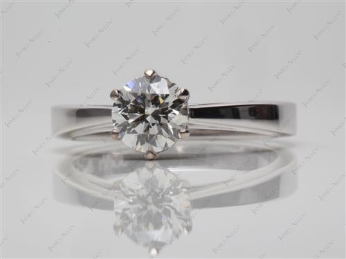 White Gold 0.60 Round cut Solitaire Ring Designs