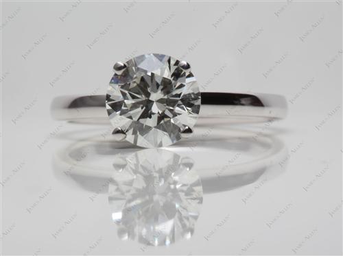 White Gold 1.55 Round cut Engagement Ring