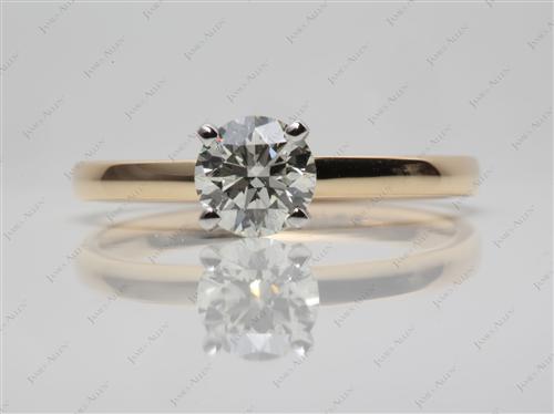 Gold 0.80 Round cut Diamond Rings