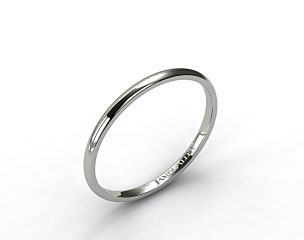 14k White Gold 2mm Comfort Fit Women's Band 