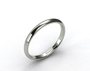 Platinum 3mm Slightly Domed Comfort Fit Wedding Ring