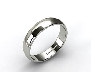 Platinum 6mm Slightly Domed Comfort Fit Wedding Ring