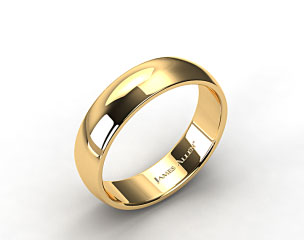 18k Yellow Gold 7mm Slightly Domed Comfort Fit Wedding Ring