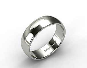 Platinum 8mm Slightly Domed Comfort Fit Wedding Ring