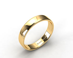 14k Yellow Gold 5.5mm Slightly Flat Comfort Fit Wedding Ring