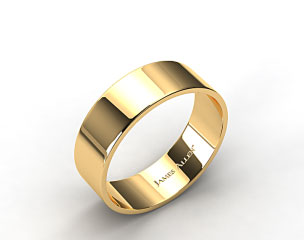 18k Yellow Gold 8.0mm Flat Comfort Fit Wedding Ring