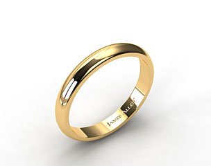 14k Yellow Gold 4.0mm High Dome Comfort Fit Wedding Ring