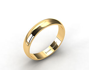 14k Yellow Gold 5.0mm Traditional Slightly Curved Wedding Ring