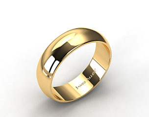 18k Yellow Gold 8.0mm Traditional Slightly Curved Wedding Ring