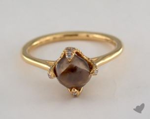 18K Yellow Gold 2.40ct diamond "Signature ring" featuring 0.18ctw in MicroPave diamonds